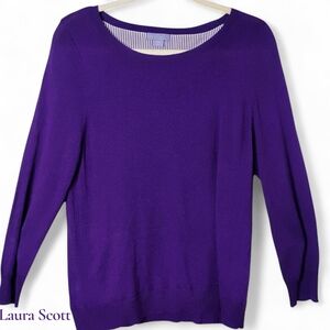 Laura Scott Women's Royal Purple Sweater Women's Size Medium See Video NWOT